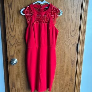 Express Red Dress with lace